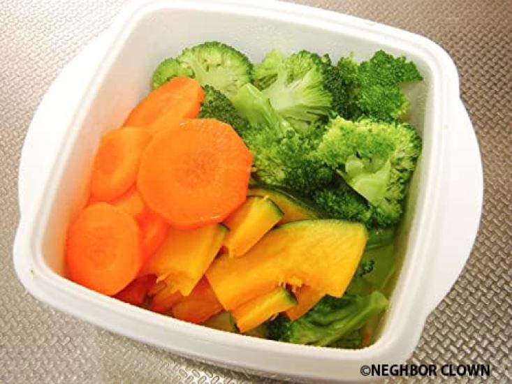 NEIGHBOR CLOWN Microwave Cooker for Warm Vegetables and Steamed Dishes Warm Vegetables and Steamed Dishes in the Microwave Made in Includes RC Sticker