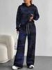 Dark Camouflage European And American Autumn And Winter Casual Long-Sleeved Suit Women'S Hooded Sweater And Trousers Two-Piece Set