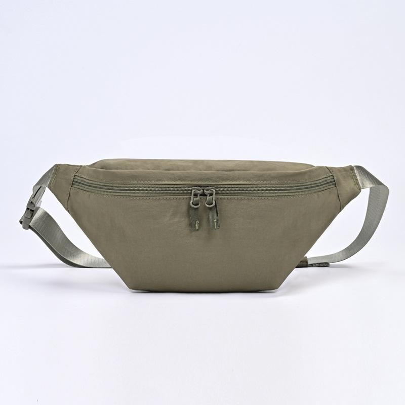 Women Solid Color Dumpling Bun Zipper Inclined Satchel Bag Leisure Sports Canvas Shoulder Crossbody Bags Adjustable Band Strap