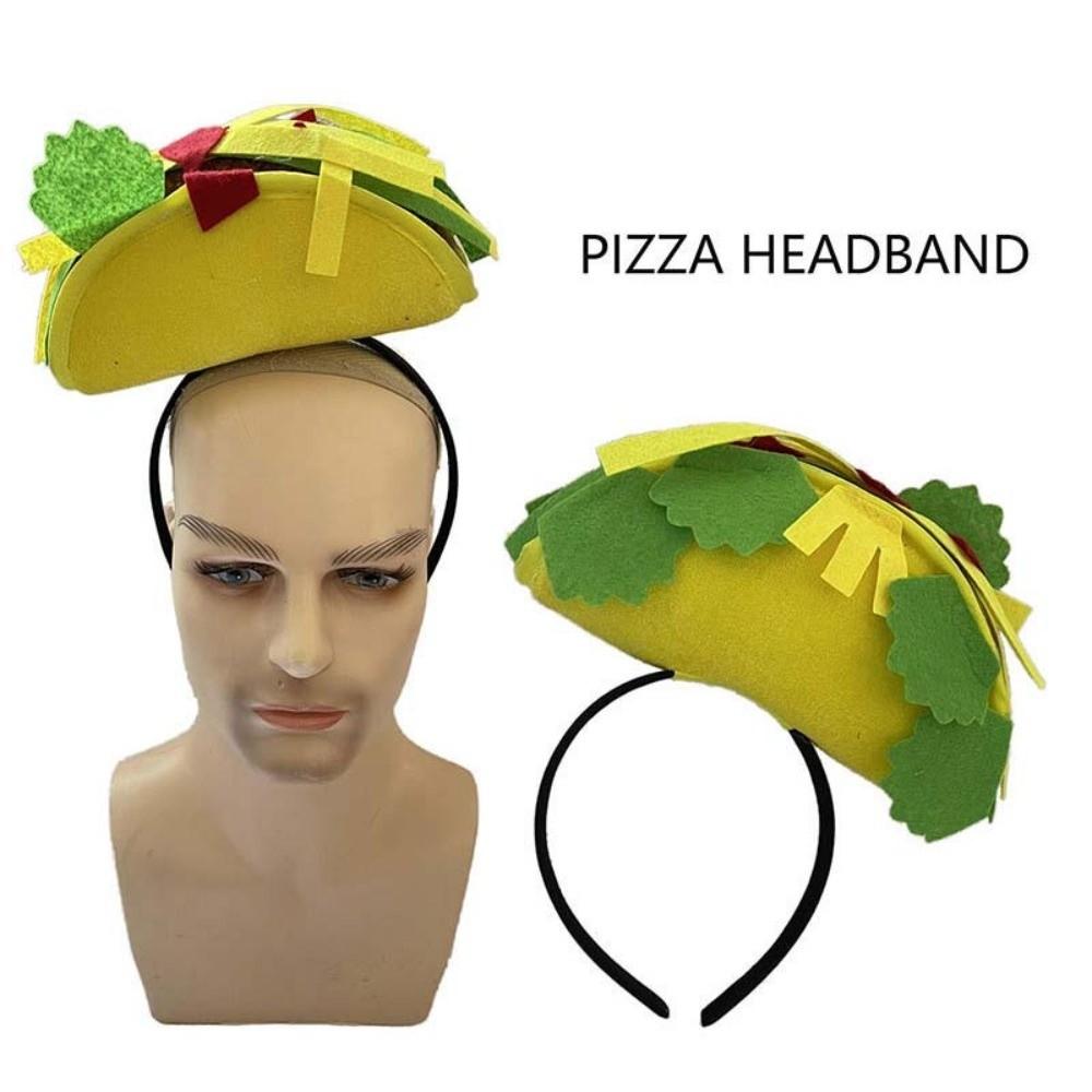Halloween Taco Hair Hoop Funny Creative Pizza Hat Friends French Fries Hat  Women