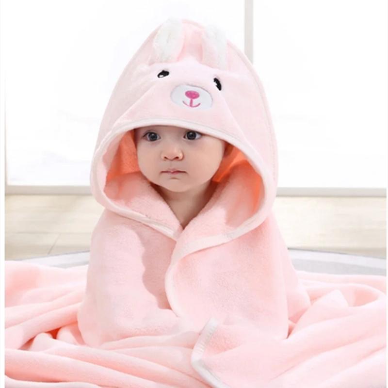 Cartoon Animal Baby Bath Towels Soft Newborn Hooded Towel Blanket Toddler Bathrobe Warm Sleeping Swaddle Wrap for Boys Girls