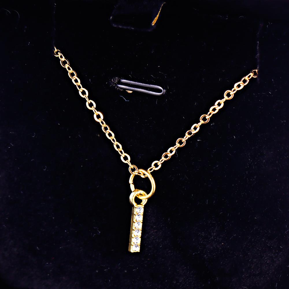 Kpop Shining A-Z Letter Pendant Charm Necklace 26 Initial Alphabet Name Golden Clavicle Chain Party Valentine's Day Jewelry Gift