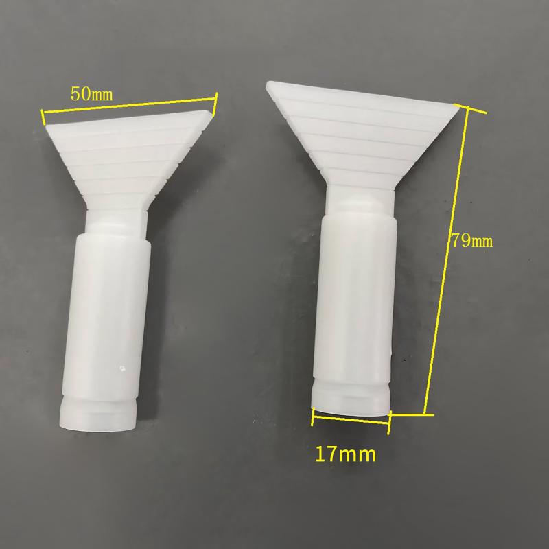 AB Static Mixer Tube Flat Nozzle Adapter External Thread Wide for Industrial Epoxy Resin Adhesive Dispensing Projects