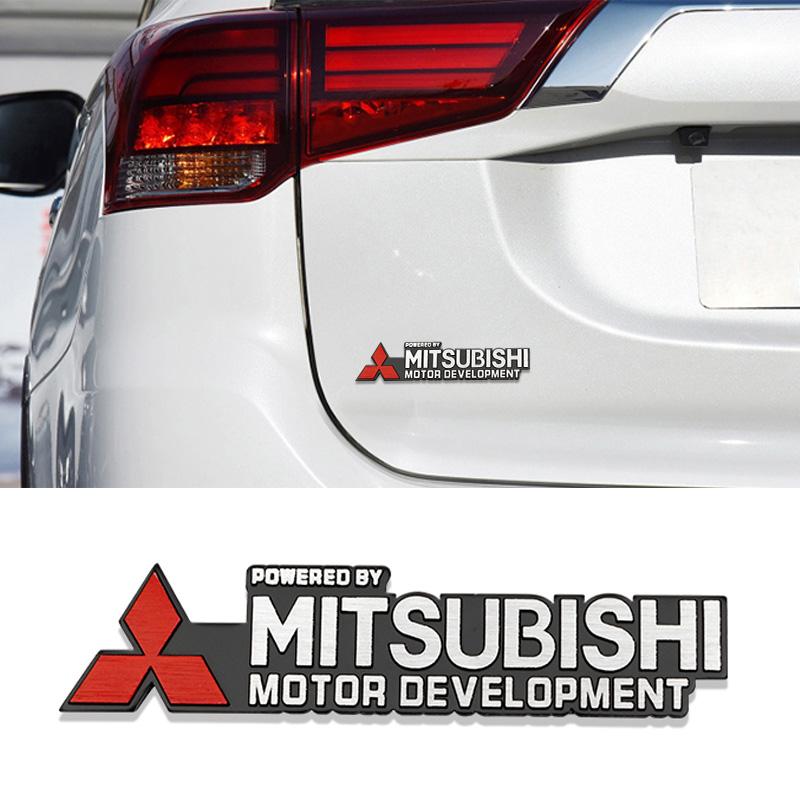 Stylizacja Samochodu 3D Metalowy Chromowany Naklejka Bagażnik Samochodu Odznaka Emblemat Dla Mitsubishi Lancer ASX Mirage Pajero-Sport Xpander Attrage L200
