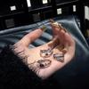 Three-Piece Ring, Female Tide Niche Design, Exquisite Gemstone, High-End Sense, Personalized Opening, Adjustable Index Finger Ring