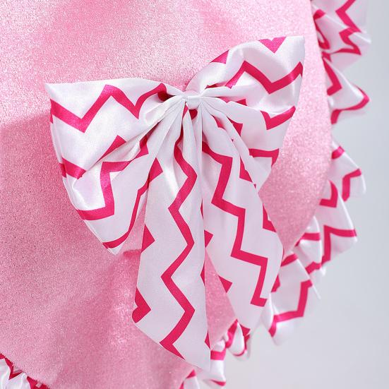 Valentine's Day Porch Goose Outfit Heart Shaped Ruffled Costume Bow Hat Lawn Goose Apparel Fits 23 Inch Goose Statue for Garden Patio Decor