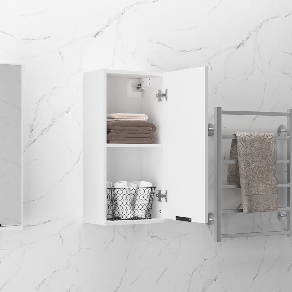 Wall Mounted Bathroom Cabinet White 32 x 20 x 67 cm