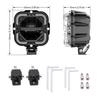 2pcs LED Work Light White Amber Driving Fog Light Daytime Running Light Led Light Bar For Car Truck Pickup Boat Suv Off Road Neon Lights 4