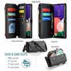 Crossbody for Samsung Galaxy A22 5G Case Wallet RFID Blocking with 10-Card Holder Zipper Bills Slot, Soft PU Leather Magnetic Shoulder Wrist Strap