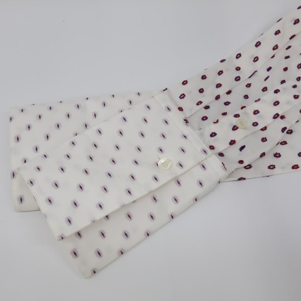 Celine 2 0M36/6712 White Phoebe Dot Tuxedo Shirt Tops 34 whiteUsed