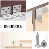 RegiPro b L-Shaped Brackets, Stainless Steel, with Screws, Set of 10 (50mm x 50mm)