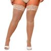 Plus Size Big Mesh Fishnet Thigh High Black Lace Stockings With Anti-Slip Sexy Over The Knee Ultra Thin Stocking For Woman 5Xxxl