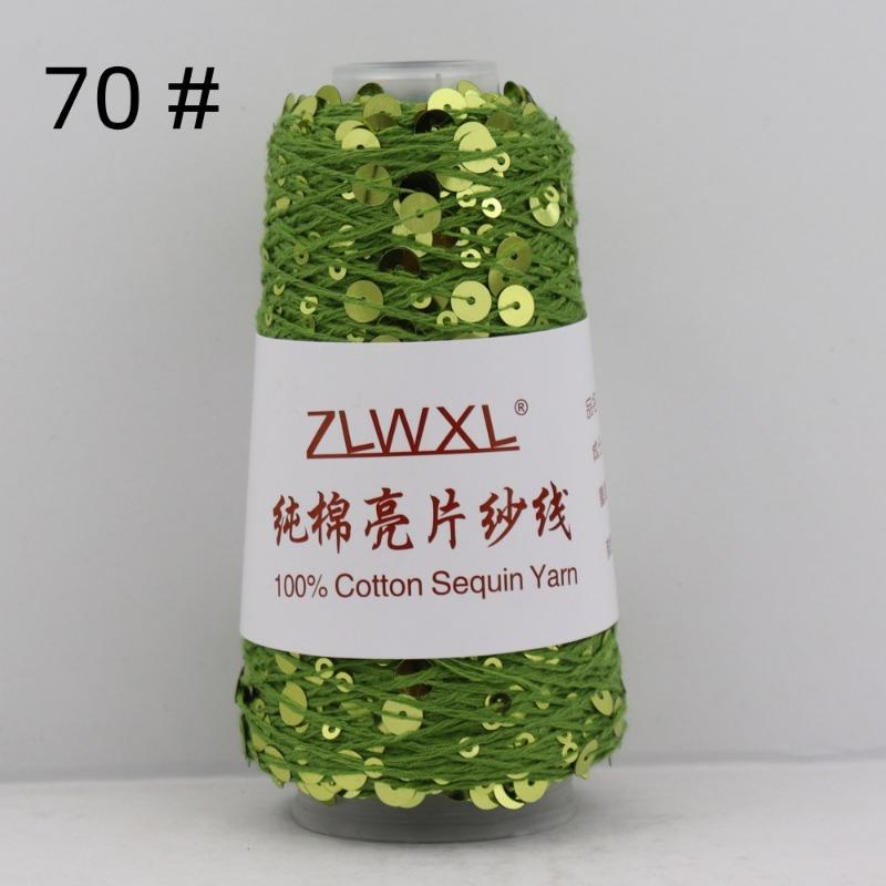 1000g /3200M 100% Cotton Yarn 6mm+3mm Special Sequin Yarn DIY Knitted Garment Accessories Rag Doll Knitting Yarn