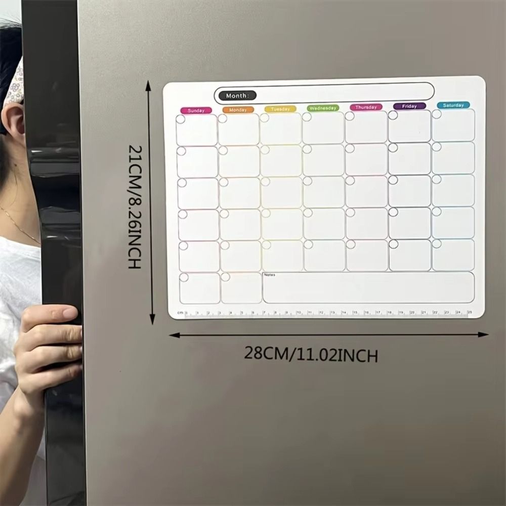Monthly and Weekly Erasable Fridge Magnets Soft Magnetic Calendar Stickers Monthly Planner  Home