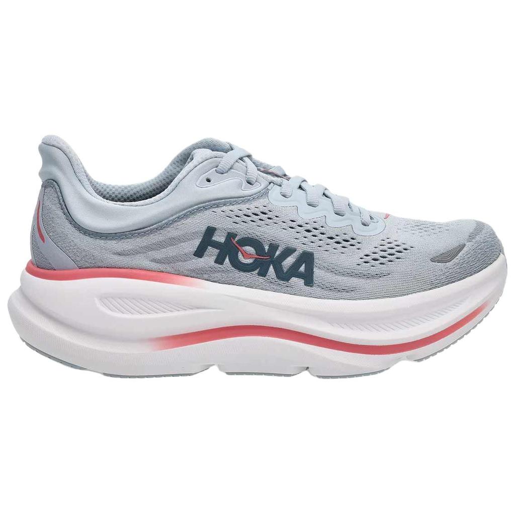HOKA ONE ONE Bondi 9 Abrasion Resistant Breathable Rebound Casual Running Shoes Women's Gray 1162014-MBLW