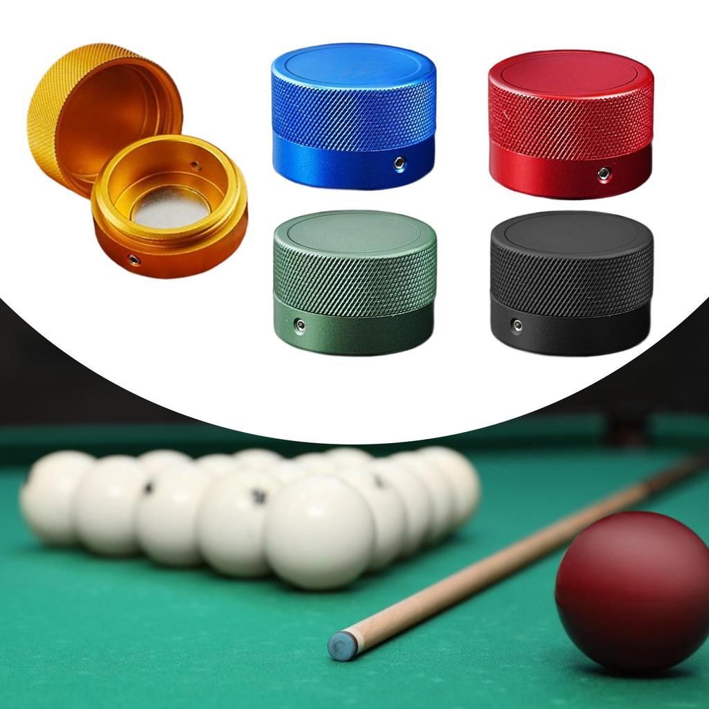 Pool Cue Chalk Holder Case Lightweight Aluminum Alloy Mini Chalk Tip Container for Billiards Table Supplies