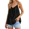 Women's Casual Sleeveless Top Delicate Straps Floaty Beach Resort V-Neck Top