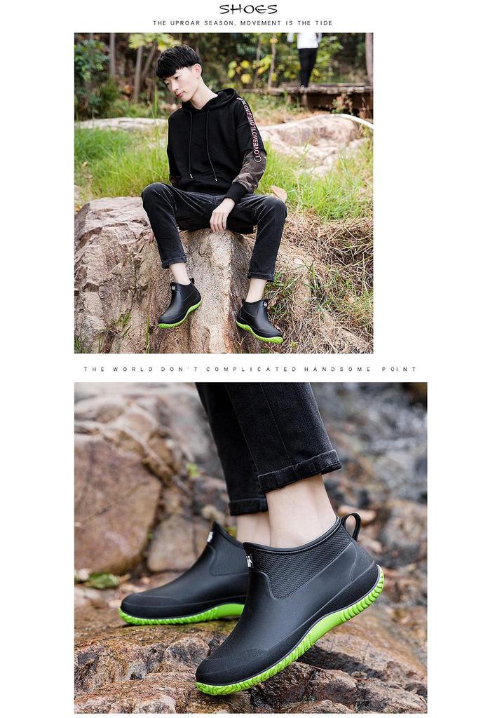 Korean Style Waterproof Short Rain Boots – Versatile Outdoor Footwear for Men & Women
