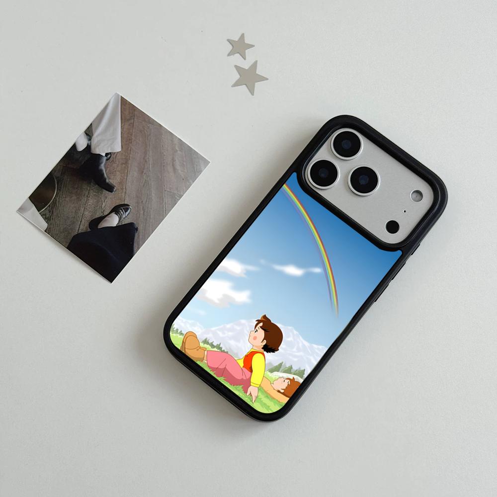 H-Heidi Cartoon Phone Case For IPhone 17 Air 16 15 14 Plus 13 12 11 Pro Max Dual Tone Hard PC Fashion Protective Cover