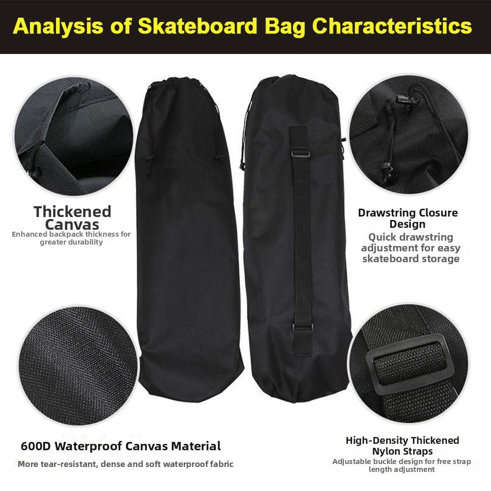 600D Oxford Cloth Skateboard Carry Bag Waterproof Surfboard Backpack