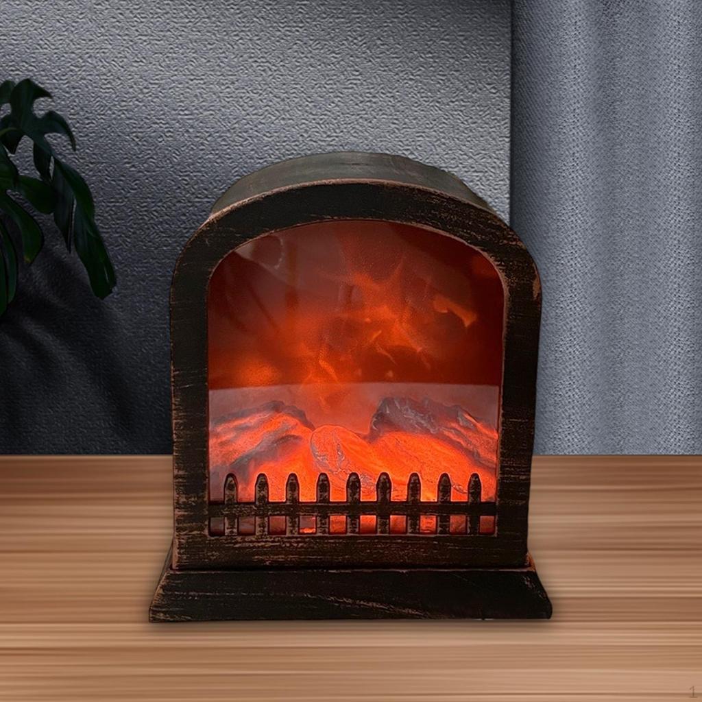 Fireplace Lantern, Simulation Lamp, Light for Bar Decor Outdoor