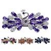 Beautiful Non-Slip Delicate Headdress Women Symmetrical Geometry Rhinestone Hair Barrette for Dating Clip
