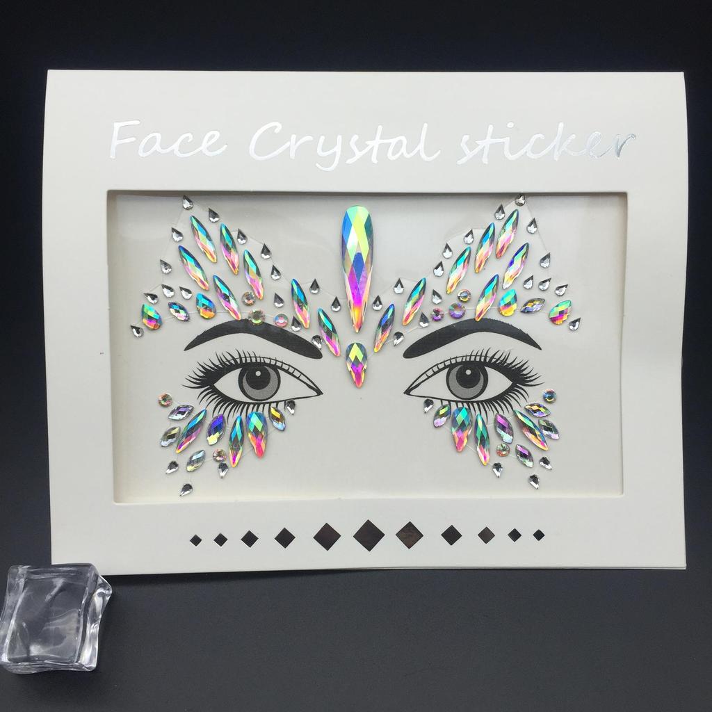 Eco-Friendly Forehead & Face Resin Stickers for Music Festival Makeup