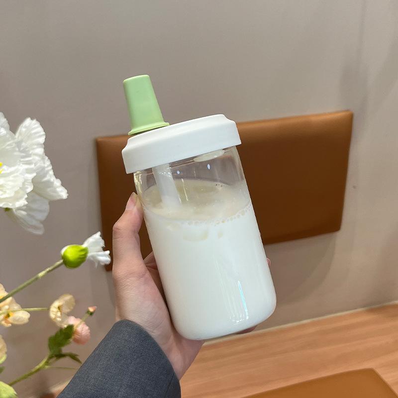 500/800ML Large-capacity Straw Cup, Food-grade Transparent PP Material,Portable Ins Style Water Cup, Juice Milk Tea Cup