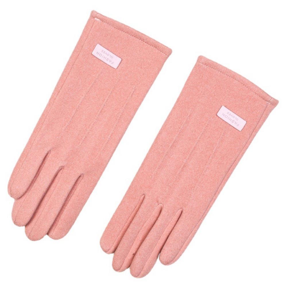 Plush Finger Gloves Touchable Screen Warm Gloves Fashionable Touch Screen Gloves  Women's Style