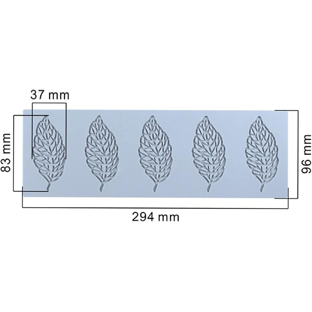 Hollow Leaf Candy Mold, Chocolate Candy 3D Hollow Leaf Silicone Mold, Sugar Craft Cake Decoration, Cupcake Top, Polymer Clay