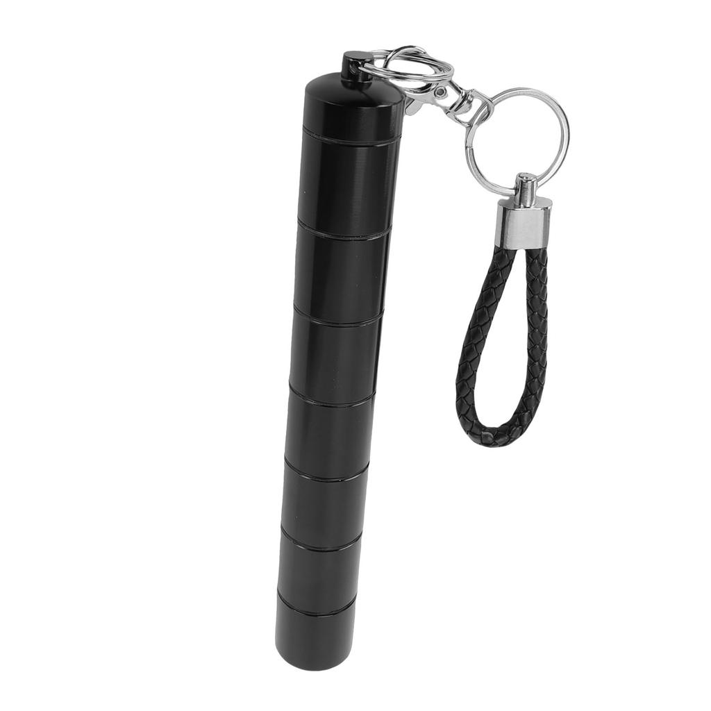Metal Storage Tube Keychain 7 Compartment Water Proof Portable Travel Container Aluminum Alloy