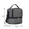Borsa da picnic portatile a doppio strato Borsa da pranzo con isolamento termico per frigorifero Borse per alimenti Bento Contenitore da campeggio Dispositivo di raffreddamento per bevande