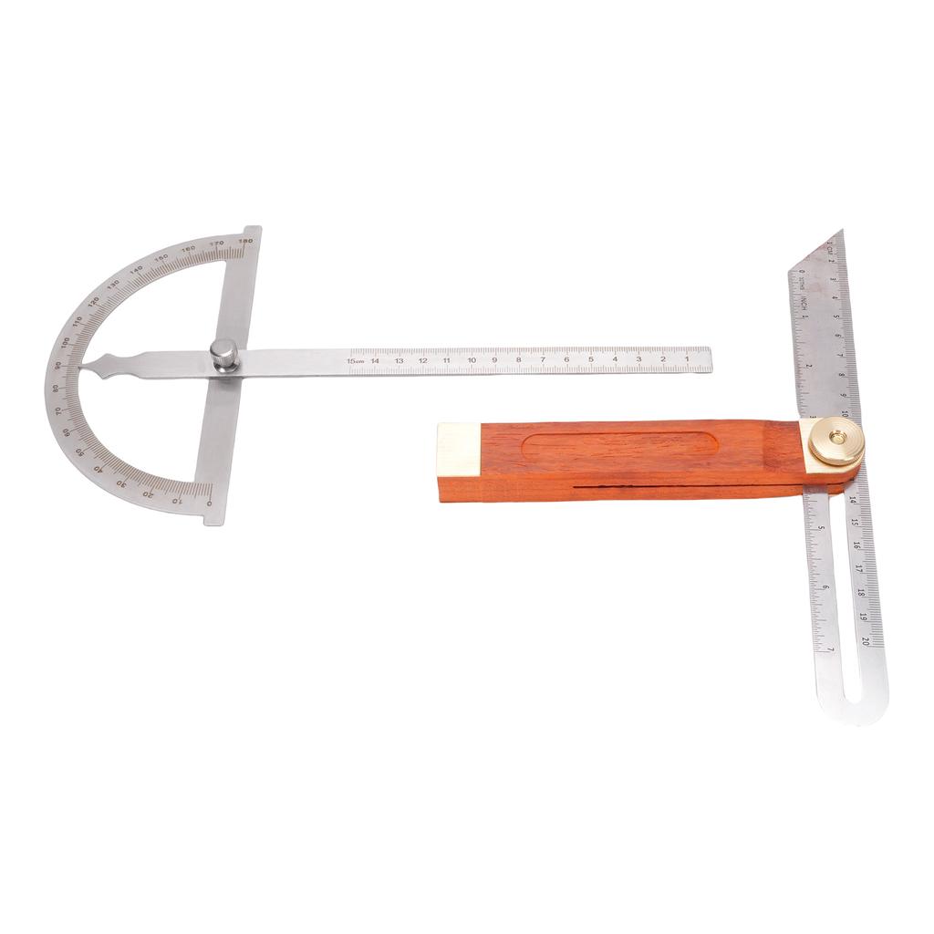 Angle Finder Protractor Kit Stainless Steel Brass Wood Adjustable Angle Protractor Ruler T Bevel