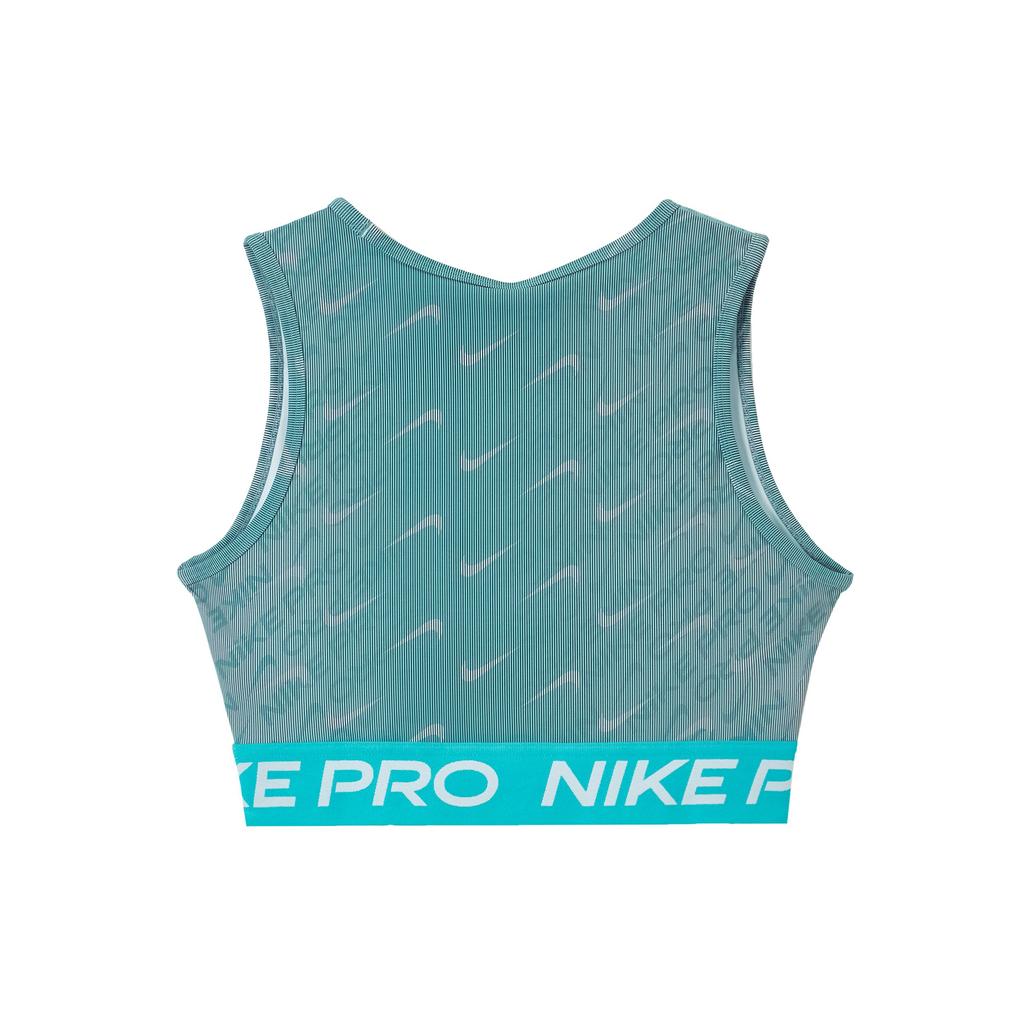 Nike Canotta da Allenamento Stampata Dri-Fit Pro Asciugatura Rapida Donna Top Verde Cactus Blu Fumo Bianco HQ5684-345