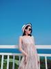 2023 Sequined Beach Dress: Mother-Daughter Backless Summer Maxi for Seaside Vacations