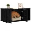 Cat Litter Box Furniture Black Oak Look 100 x 49 x 45 cm