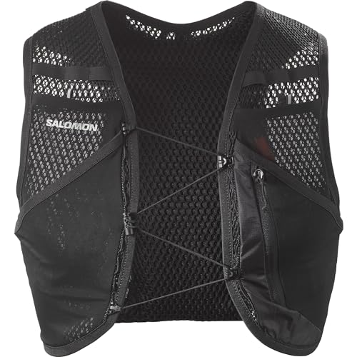 SALOMON Hydration Vest Rucksack Backpack ACT SKIN 4 NO FLASKS (Active Skin 4 No Flask) Unisex BLACK/METAL S