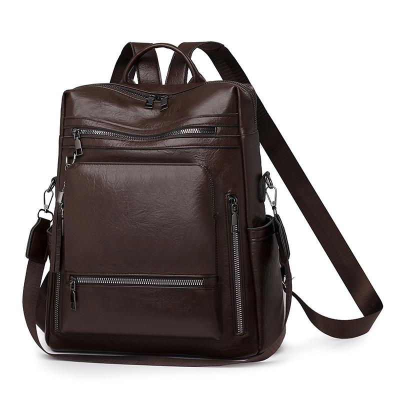 

Женский рюкзак большой вместимости Ретро Повседневный рюкзак Рюкзак кофейный