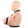 Leather Nipple Clamps Chain Black Wearable Bra BDSM Lingerie Adult Couples Flirting Toy