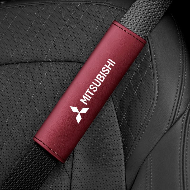 

2PCS Excellent Car Seat belt Cover Pure Cotton Case For Mitsubishi Asx Lancer Outlander Pajero Ralliart Car-Styling Accessories
