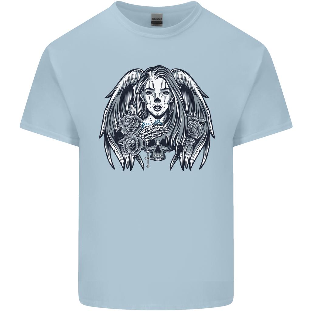 Heaven Hell Angel Skull Day Of The Dead Unisexs Light Cotton Tshirt