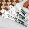 Lijia Stainless Steel Green Handle Food Tongs