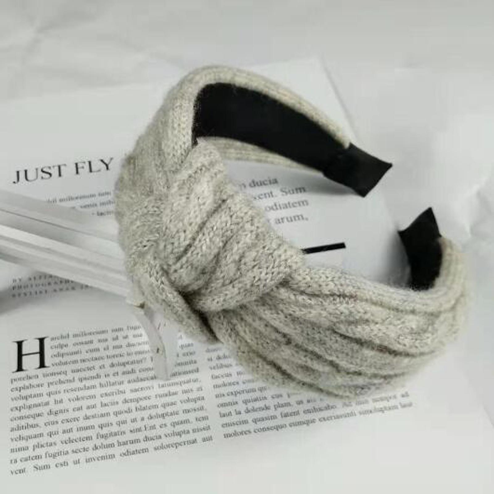 

PROLY Новая Мода Женская Повязка на Голову Осень Зима Вязаный Головной Убор Узел По центру Повседневный Тюрбан Взрослый Широкий Бок Аксессуары для Волос