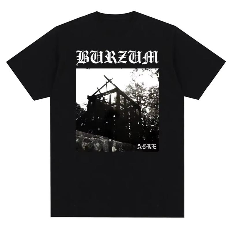 Vintage Metal Band Burzums Album Cover Print Music T Shirt Men Women Fashion Casual Short Sleeve Plus Size T Shirt Unisex 62482