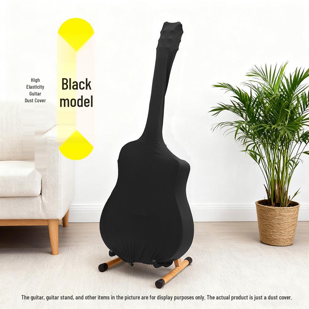 

Guitar Dust Protection Elastic Cover for Acoustic, Electric, and Classical Guitars Universal for Folk/Classical/Electric Guitar чорний
