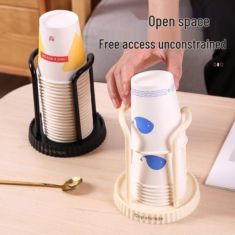 Multi-functional Desktop Cup Organizer: Disposable Paper Cup Holder & Dispenser for Coffee, Milk & Tea