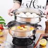 Stainless Steel Double-Ear Two-Layer Steamer Pot for Induction and Soup