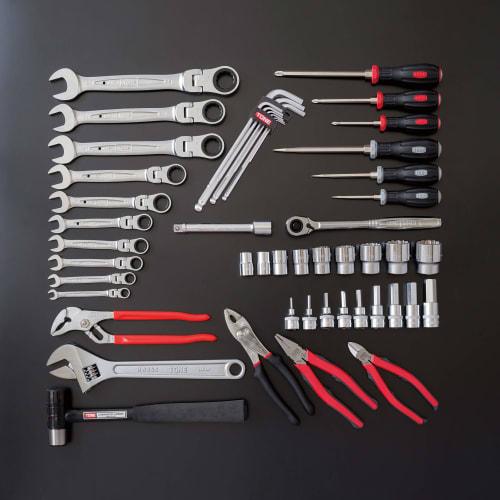 TONE Tool Set TSH430S20BK, 12.7mm (1/2") Drive, Black, 52 Pieces