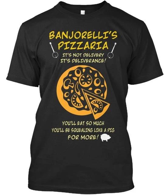 

BANJORELLI S PIZZARIA 100% Cotton T-shirt Mens Tees Top Made in the USA T-Shirt Tee Top Unisex XL