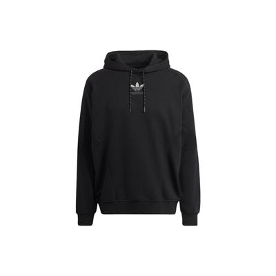 adidas Originals FW22 4D Cush Mikina s kapucí a předním potiskem trojlístku Pánské topy Černá HC7106